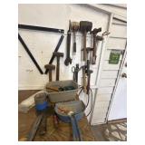 Various hammers, wrenches etc.
