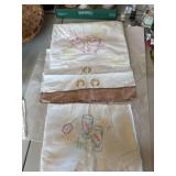 Vintage embroidered tea towels