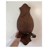 Antique wooden oil lamp/lantern holder