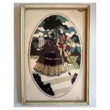 Vintage Victorian silhouette picture in antique