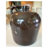 antique brown salt glazed stoneware jug