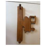 Antique wooden train peg wall hanger