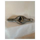 Vintage Boston Terrier Silver Toned Tie Clip