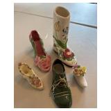 Antique ceramic shoes