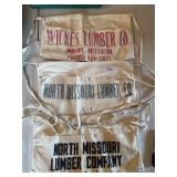 3 Vintage Canvas Advertising Workshop Nail Aprons