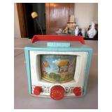 Antique Fisher-Price peekaboo turn TV