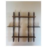Antique wooden wall hanging spoon rack