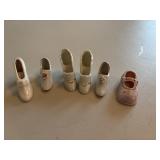 Miniature ceramic shoes