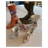 Antique ceramic shoes