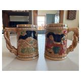 Vintage beer steins