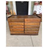 Authentic Antique Printerï¿½s Type Cabinet from the