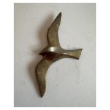 Vintage brass bird wall hanger