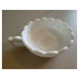 Vintage milk glass nut bowl
