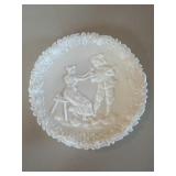Vintage Westmoreland serenade milk glass plate
