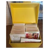Vintage Betty Crocker recipe card library with