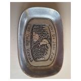 Antique pewter ï¿½give us this daily breadï¿½ dish