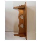 Vintage wooden heart shelf