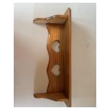 Vintage wooden heart shelf