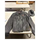 Harley Davidson jacket and hat, 2W