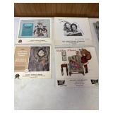 5 old advertising calendars.