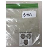 1943 mercury dime set PDS