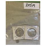 1967-68D Kennedy half dollars