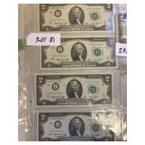 1976 consecutively numbered 2$ star notes