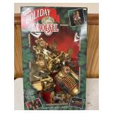Holiday Carousel, lighted and musical and works.