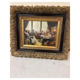 Vintage ornate framed picture.