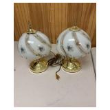 Brass table lamps, both work.