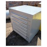 Gray metal tool cabinet