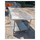 Stainless prep Table on wheels
