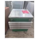 GREEN STAINLESS CASHIER STAND