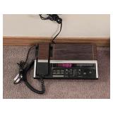 Wood Grain Sanyo Alarm Clock with Phone