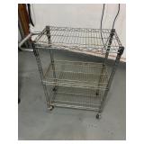 Metal Cart on Wheels