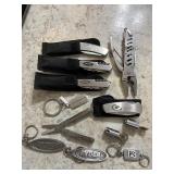 Collection of Men's Pocket Knives, Keychains,