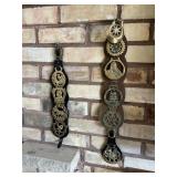 Collection of 10 Antique Mounted Horse Brasses