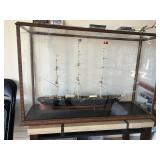 Authentic Cuddy Shark Model Ship, In Case, 1869 Br