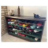 Display Case wih Sliding Glass Doors. (contents