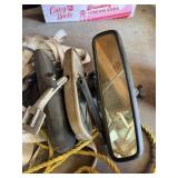 Three Old Rear View Mirrors, possibly Jaguar