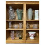 Three Shelves of Various Vases, Incl. Large