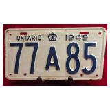 1949 licence plate