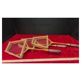 (3) Vintage Spalding 172 Badminton raq.