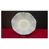 1930s milk glass plate, Macbeth, 10.5'
