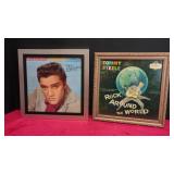 Elvis, Tommy Steele album art framed