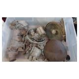 Early automotive carbs, head lamps, hubcap