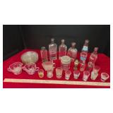 Tray lot - old bottles, cornflower