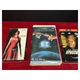 (3) VHS - Carrie, Spaceballs, E.T.