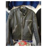 Vintage Caf© leather jkt. - Med