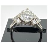 14k White Gold Ring with 1.15 ct Diamond
